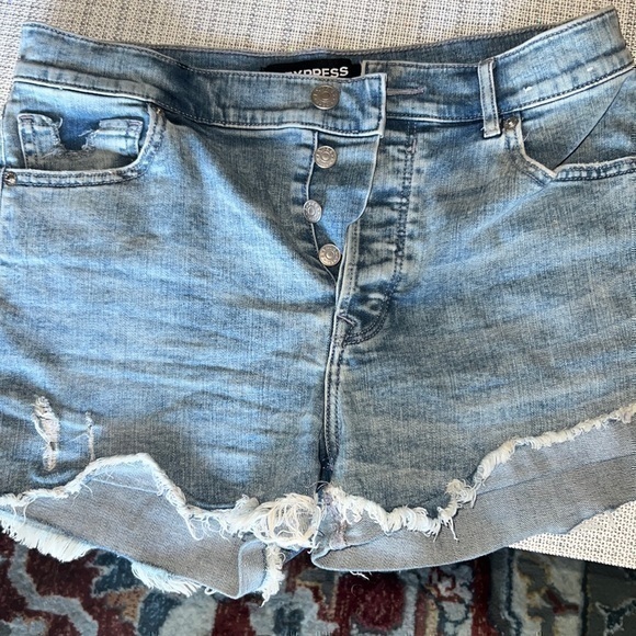 EXPRESS VINTAGE JEANS SHORTS 🩳 SIZE 4 - Picture 1 of 6